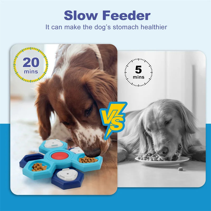 Interactive Dog Puzzle Toys for Training and Feeding - Slow Feed Tray for Pet Enrichment