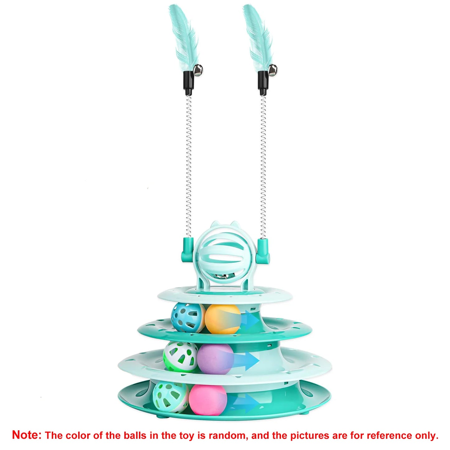 Indoor Cat Interactive Puzzle Toy with Ball Turntable and Sound Features