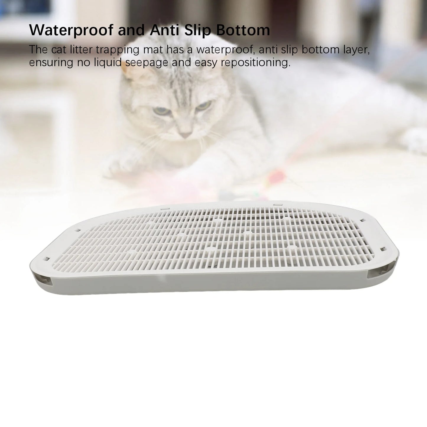 Waterproof Cat Litter Mat - Durable, Anti-Slip, Leakage Resistant and Easy to Clean Trapping Solution for Home