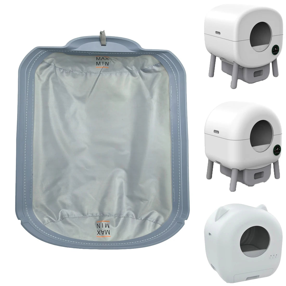 Automatic Cat Litter Box Accessories - Soft Fabric Mat for Feces Collection in Bottom Capsule Cat Toilets