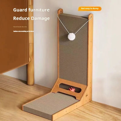 Wooden Cat Scratching Post and Board - Durable, Scratch-Resistant Furniture for Claw Training and Play