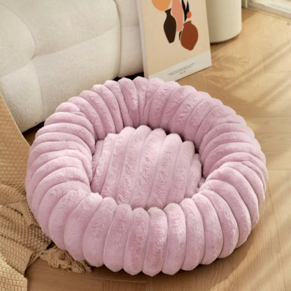 Large Round Pet Bed for Dogs and Cats, All-Season Washable Sofa Bed with Winter Warmth