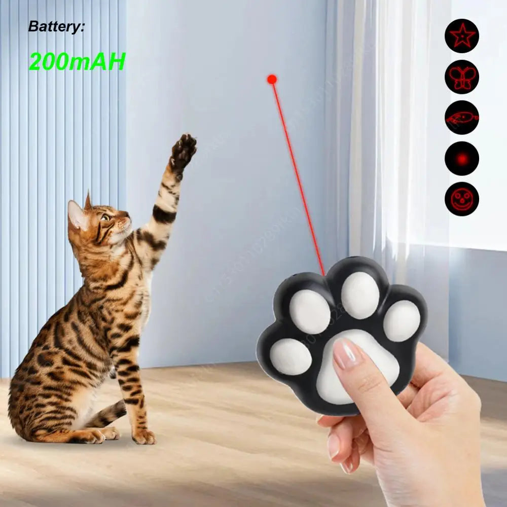 Adjustable Interactive Cat Laser Toy with 5 Training Patterns for Indoor Pets
