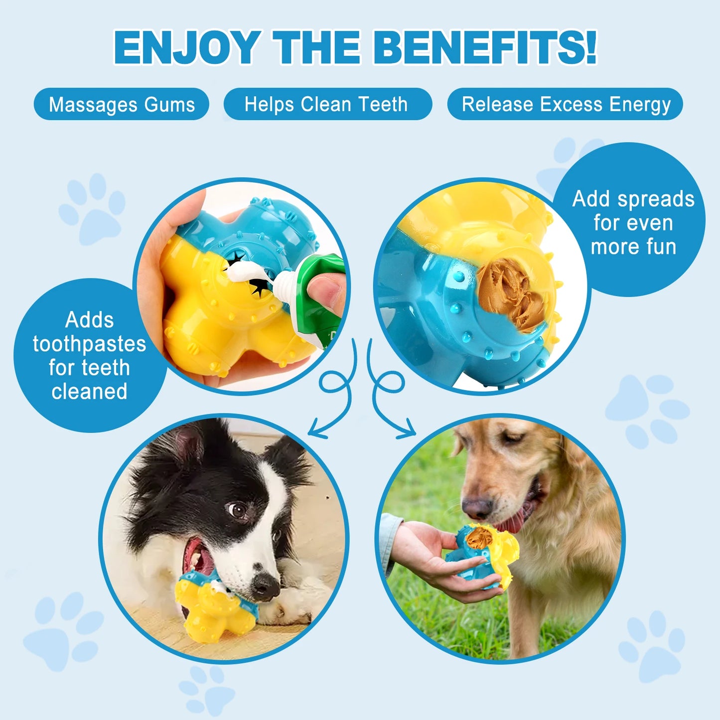 Interactive Rubber Dog Chewing and Grinding Toys for Teeth Cleaning and Training