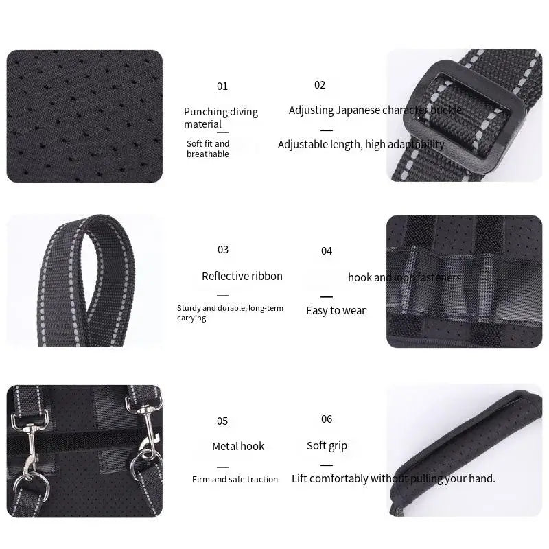 Adjustable Dog Support Harness for Elderly Dogs - Rehabilitation Mobility Aid with Comfortable Orthopedic Back Leg Lift Support Belt