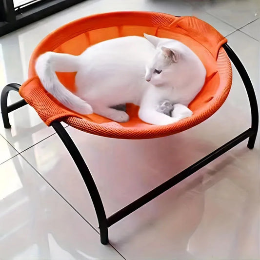 Premium Detachable Cat Bed with Superior Breathability and Easy Assembly for Indoor and Outdoor Use - Free-Standing Pet Hammock