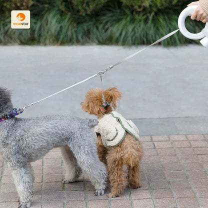Pet Leash Accessory: Poop Bag Dispenser with Extension Belt for Two Replaceable Bags for Convenient Pet Walking - Moestar