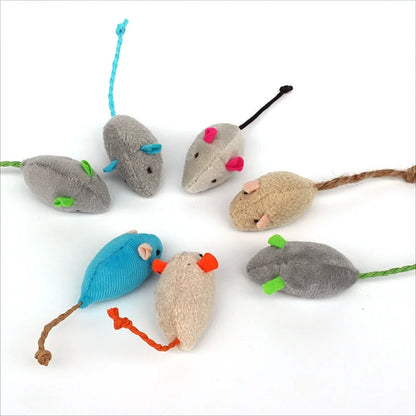 Durable Interactive Plush Rat and Cat Toys for Small Breeds - Safe for Indoor Play