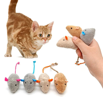 Durable Interactive Plush Rat and Cat Toys for Small Breeds - Safe for Indoor Play