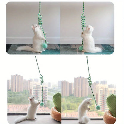 Interactive Cat Teaser Wand Toy with Bell - Engaging Simulation for Kittens and Playful Cats