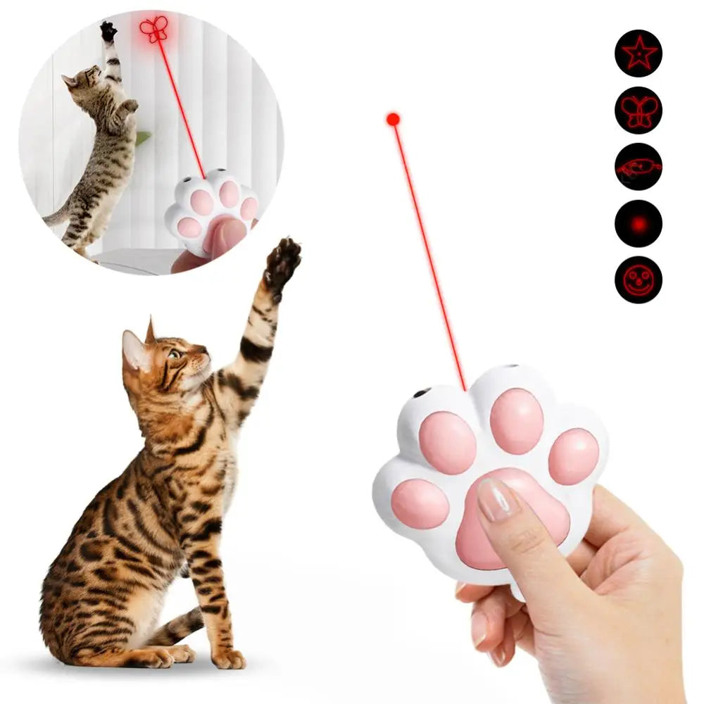 Adjustable Interactive Cat Laser Toy with 5 Training Patterns for Indoor Pets