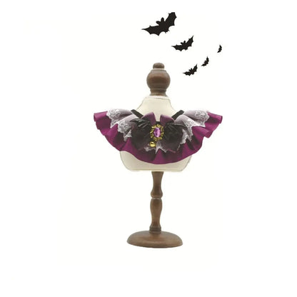 Adjustable Lace Necklace for Cats and Dogs - Creative Halloween Pet Collar and Scarf Accessory