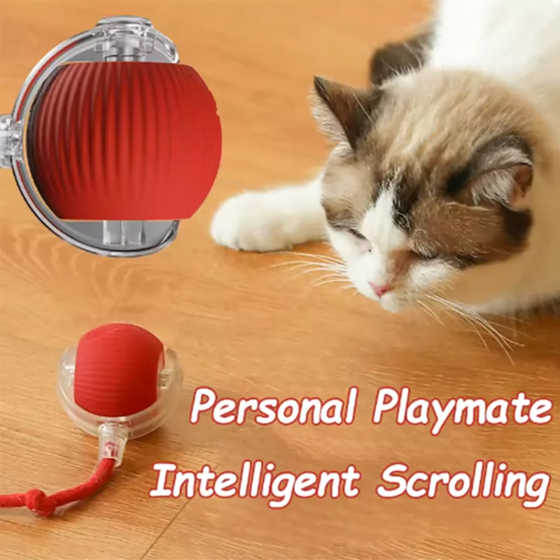 Intelligent Interactive Cat Ball - Durable, Easy-to-Clean Toy with Obstacle Avoidance for Pets