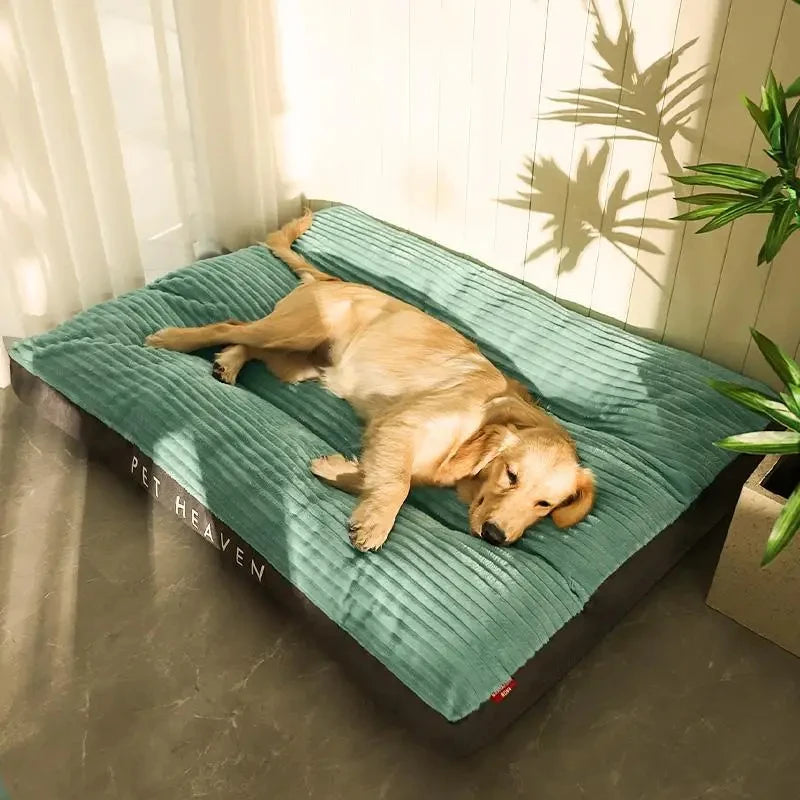 Corduroy Winter Pet Dog Bed - Soft, Washable Sleeping Mat for Small, Medium, and Large Dogs - Detachable Design