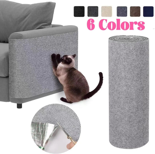 Self-Adhesive Trimmable Cat Scratching Mat for Furniture Protection