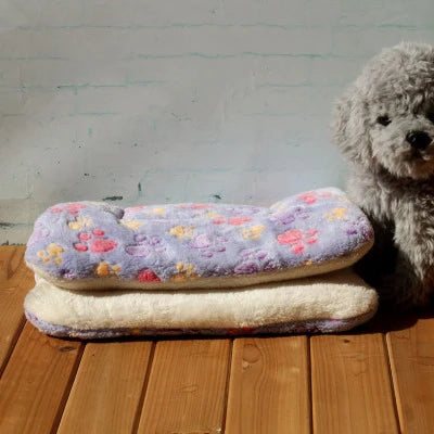 Thickened Fleece Dog and Cat Bed Mat - Washable Cushion Rug for Home Comfort