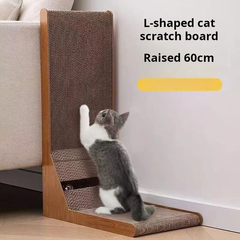 Wooden Cat Scratching Post and Board - Durable, Scratch-Resistant Furniture for Claw Training and Play