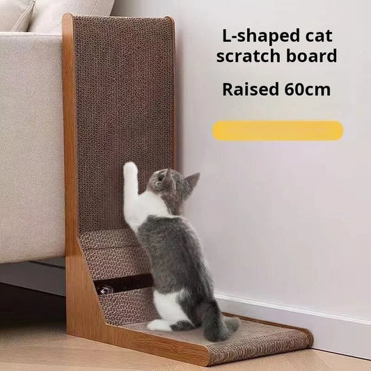 Wooden Cat Scratching Post and Board - Durable, Scratch-Resistant Furniture for Claw Training and Play