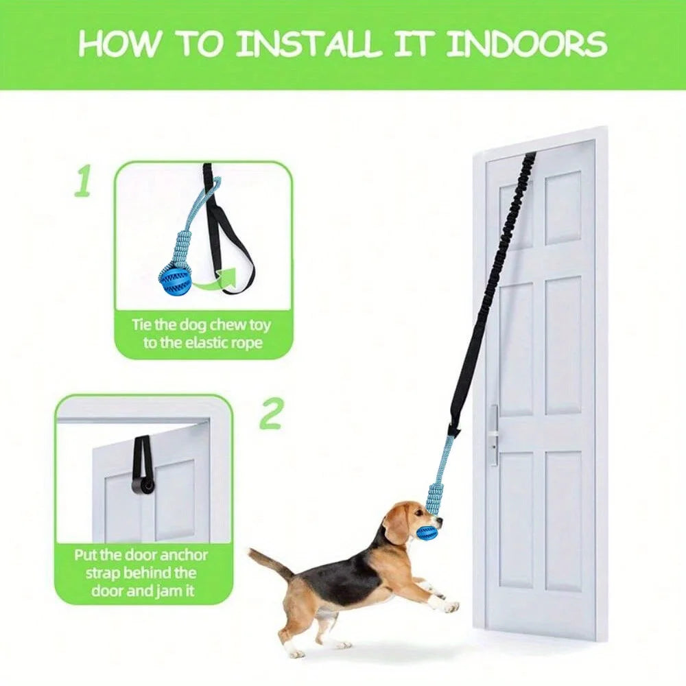 Interactive Cotton Rope and Ball Dog Toys Set - 3 Pieces for Dental Care and Play for Large and Small Dogs