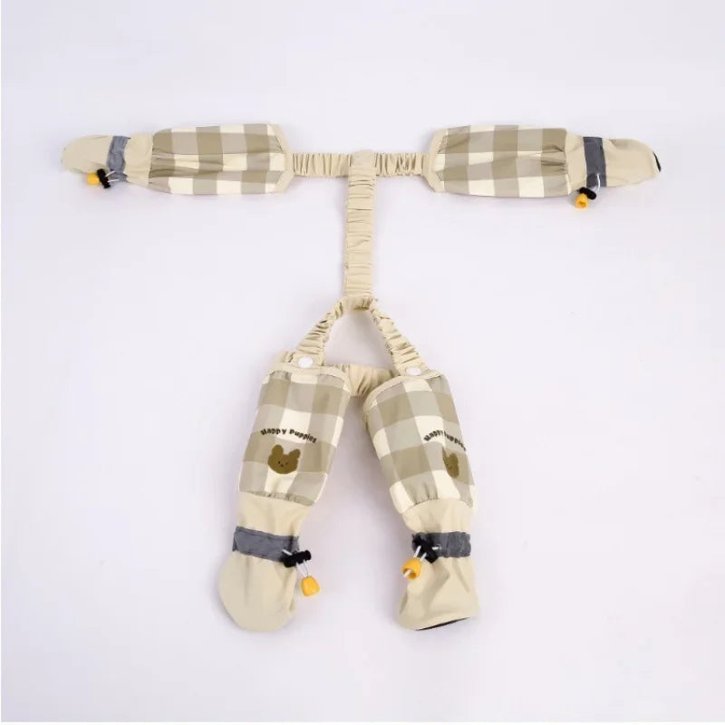Adjustable Waterproof Dog Leggings for Full Leg Protection - Dust-Proof Strolling Jumpsuit and Shoes