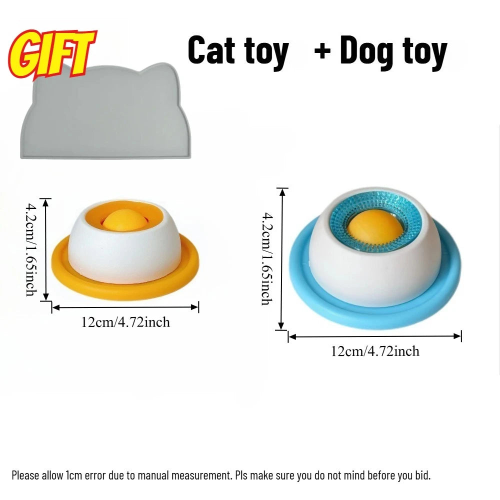 Interactive Dog and Cat Lick Mat Slow Feeder - Stimulation Toy and Dental Care Bowl