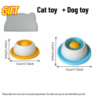 Interactive Dog and Cat Lick Mat Slow Feeder - Stimulation Toy and Dental Care Bowl
