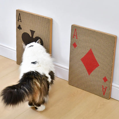 Premium Vertical Cat Scratching Post - Wall-Mounted Corrugated Cardboard Scratch Mat