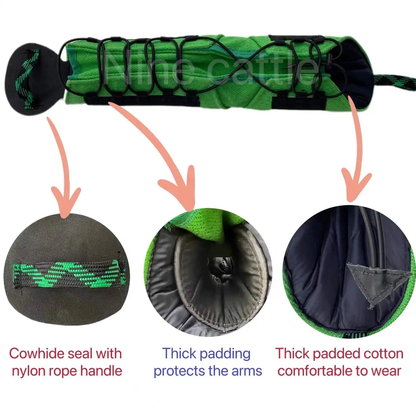 Dog Training Hidden Sleeves for Shepherds and Rottweilers - Police Guard Dog Bite Tug Toy and Chew Accessory