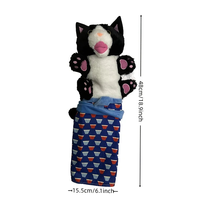 Poseable Plush Cat Wrestling Puppet Toy - Durable and Safe Indoor Play for Cats and Dogs
