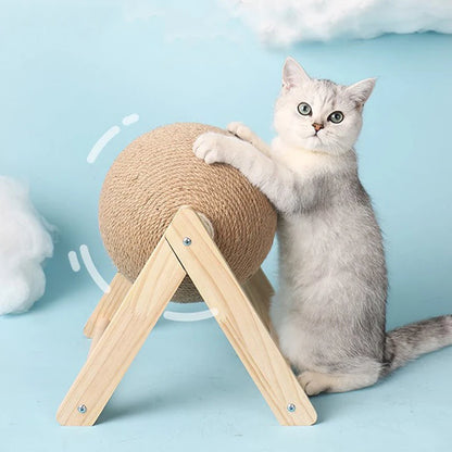 Interactive Cat Scratching Ball and Hiding House - Wear-Resistant Kitten Wheel for Paw Grinding - Pet Accessories