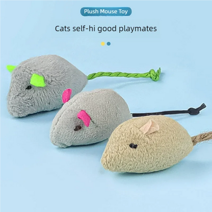 Durable Interactive Plush Rat and Cat Toys for Small Breeds - Safe for Indoor Play