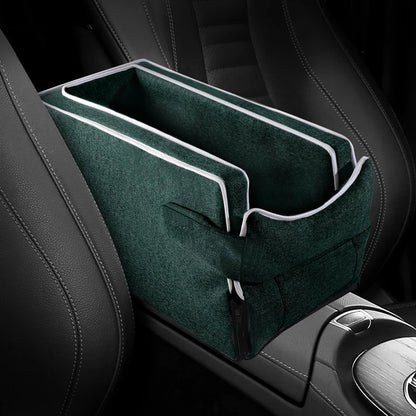 Car Center Console Pet Bed Mat - Essential Fiber Safety Seat for Cats and Small Dogs - Non-Slip Car Carrier