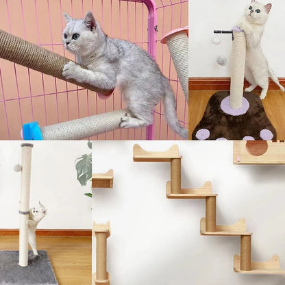 Replacement Extension Post for Cat Scratching Posts - Refillable Scratch Pole for Indoor Small Animals
