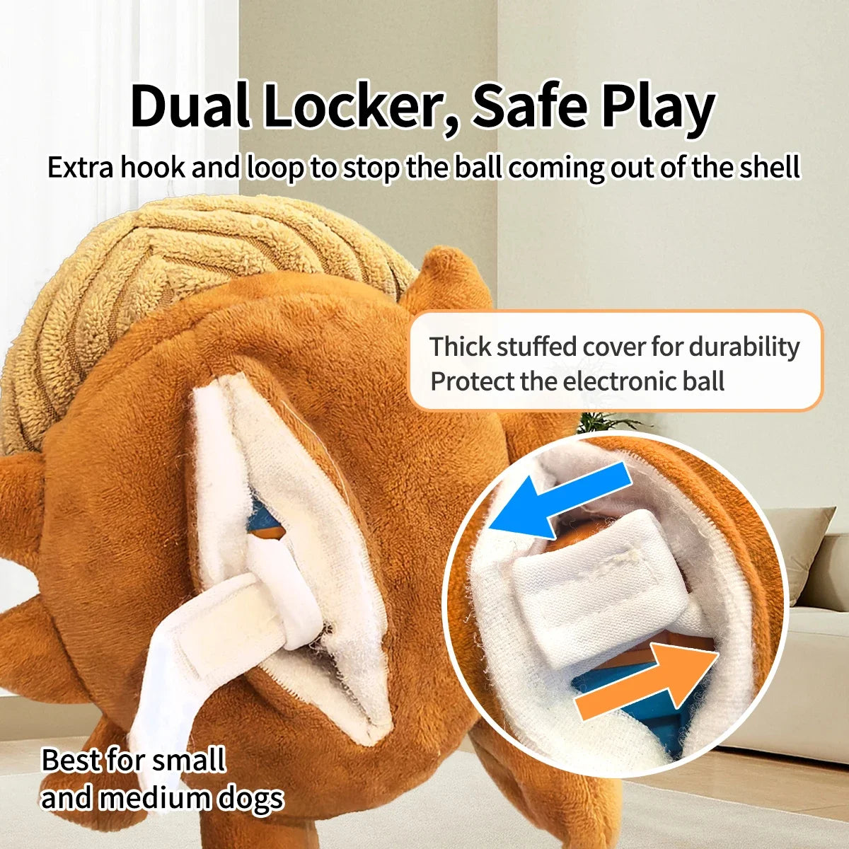 Interactive Plush Dog Toy - Dancing Ball for Chewing and Fetching - Ideal for Small Dogs and Puppies