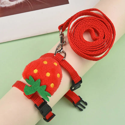 Adjustable Rabbit and Small Animal Harness and Leash Set for Outdoor Walking