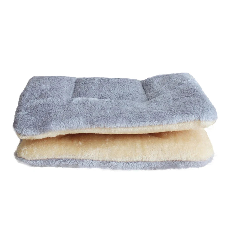 Thickened Fleece Dog and Cat Bed Mat - Washable Cushion Rug for Home Comfort