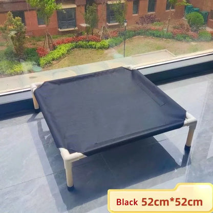 Elevated Portable Camping Bed for Dogs and Cats - Foldable, Removable, and Washable Pet Hammock