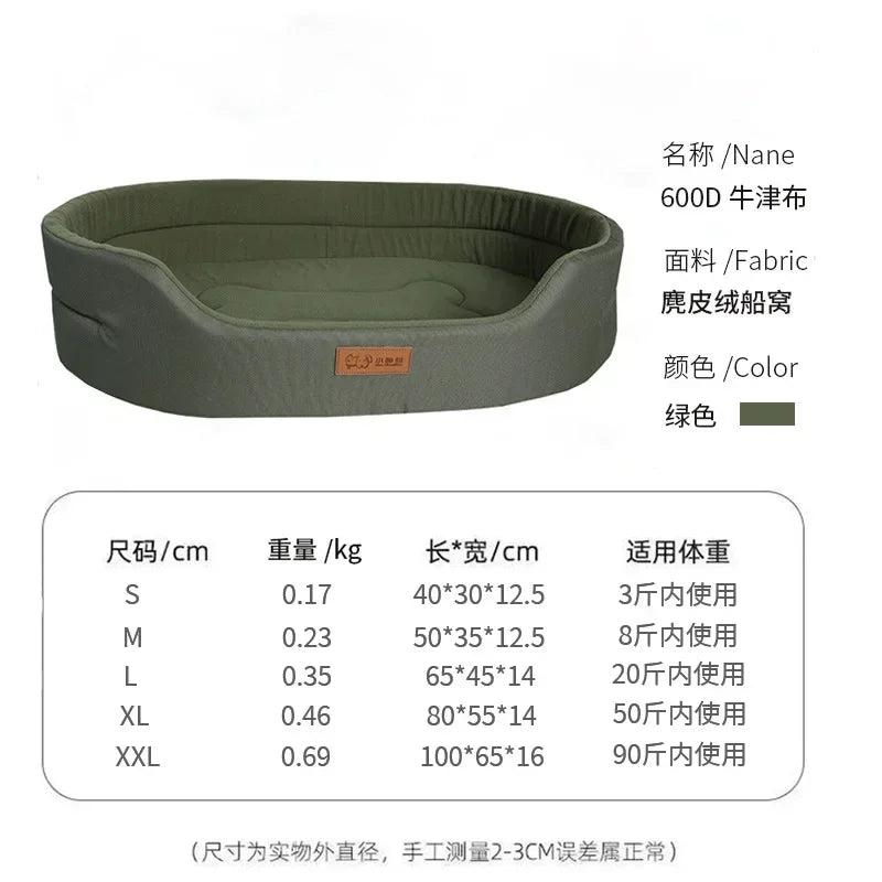 Premium Waterproof Square Dog Bed for Large Breeds - Customizable, Washable Pet Sofa with Inner Pad