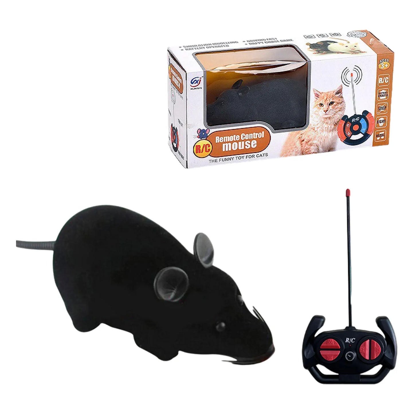 Interactive Remote Control Cat Toy with Realistic Design - Convenient and Portable Electronic Play for Pets