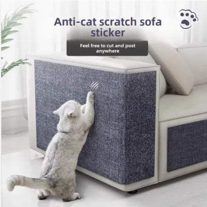 DIY Self-Adhesive Cat Scratching Mat - Trimmable Carpet for Furniture Protection