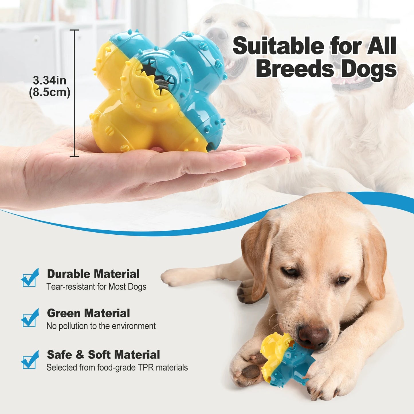 Interactive Rubber Dog Chewing and Grinding Toys for Teeth Cleaning and Training