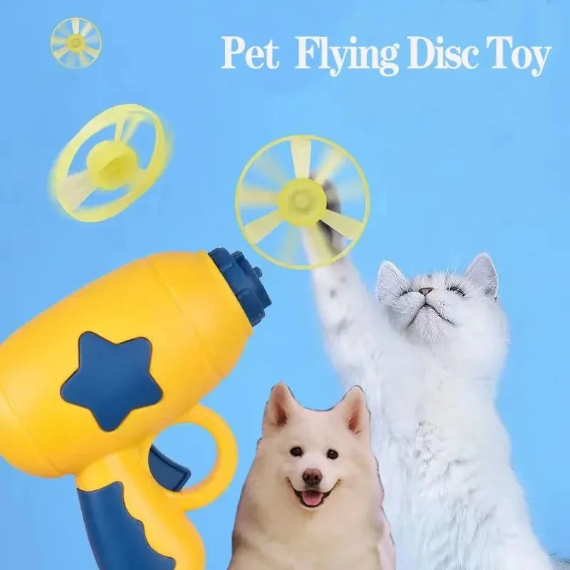 Interactive Flying Disc Toy for Cats - Engaging Pet Training Game for Kittens