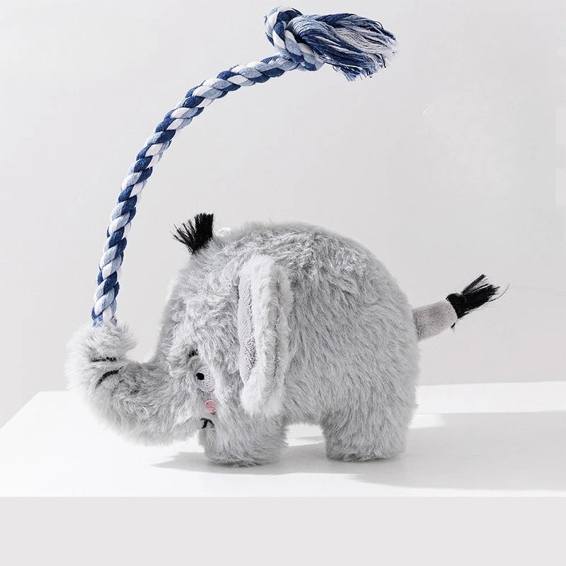 Interactive Plush Squeaky Dog Toys - Durable Tug of War and Bite-Resistant Outdoor Playthings for Pets