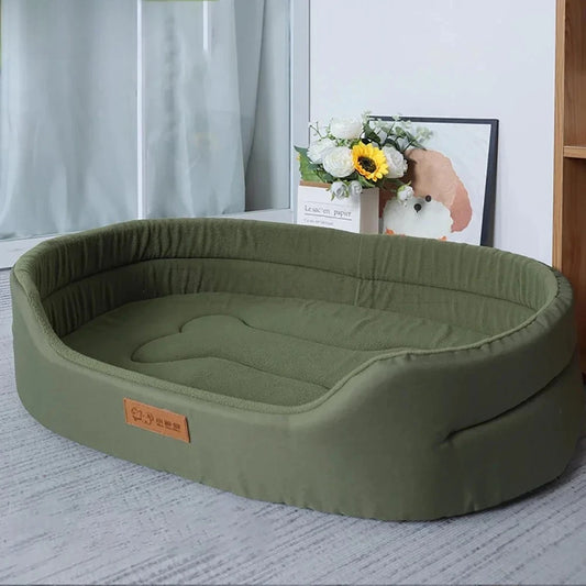 Premium Waterproof Square Dog Bed for Large Breeds - Customizable, Washable Pet Sofa with Inner Pad