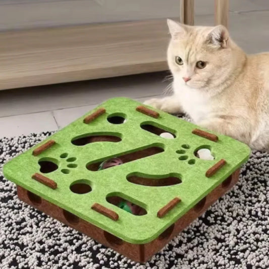 Indoor Sisal Cat Scratching Post - Interactive Exercise and Entertainment Toy for Cats and Kittens