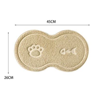 Pet Mat for Cats and Dogs - Non-Slip Litter and Food Placement Pad - Stylish Pet Accessory