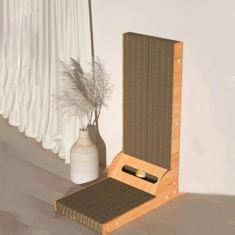 Detachable Wooden Cat Scratching Post - Stylish Scratcher for Claw Training and Furniture Protection
