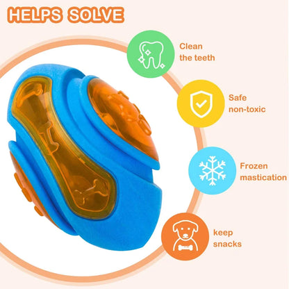 Durable Rubber Dog Chew Toys - Squeaky Interactive Training and Play Toy for Large Dogs with Teeth Cleaning Benefits