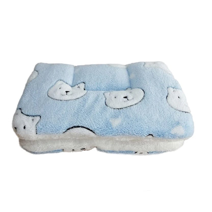 Thickened Fleece Dog and Cat Bed Mat - Washable Cushion Rug for Home Comfort
