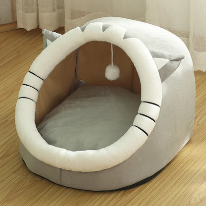 Luxury Cozy Cat Bed for Pets - Soft Washable Lounger and Tent for Kittens and Small Dogs